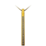 B.Tiff Pavé I Gold Plated Bar Pendant