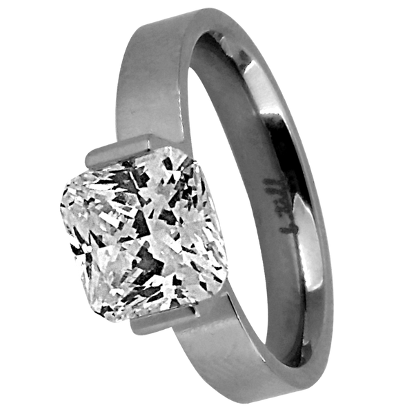 B.Tiff "The Asscher" Stainless Steel Ring