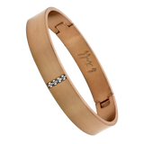 B.Tiff Rose Gold Plated Pavé Row Bangle Bracelet