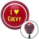 Yellow I 3 CHEVY Red Stripe Shift Knob with M16 x 15 Insert