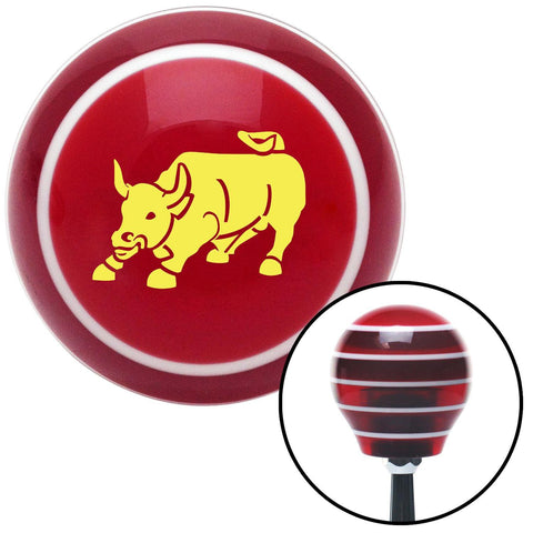 Yellow Bull Red Stripe Shift Knob with M16 x 15 Insert