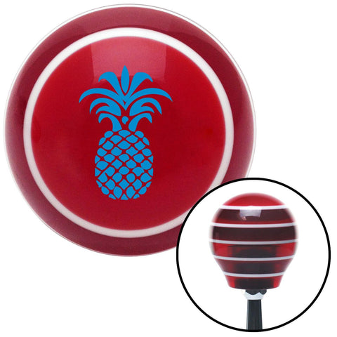 Blue Hawaiian Pineapple Red Stripe Shift Knob with M16 x 15 Insert