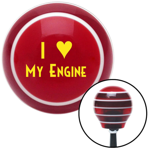 Yellow I 3 MY ENGINE Red Stripe Shift Knob with M16 x 15 Insert