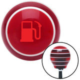 Red Gas Station Tank Red Stripe Shift Knob with M16 x 15 Insert