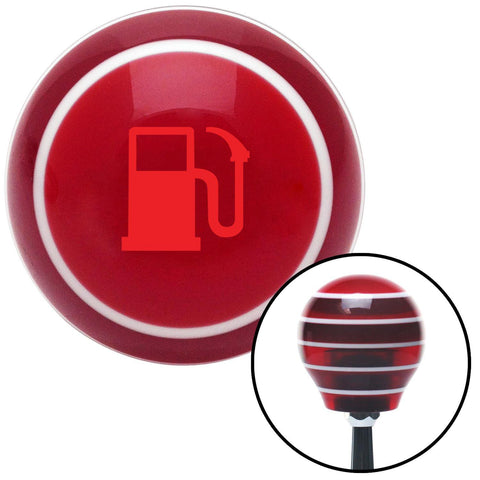 Red Gas Station Tank Red Stripe Shift Knob with M16 x 15 Insert