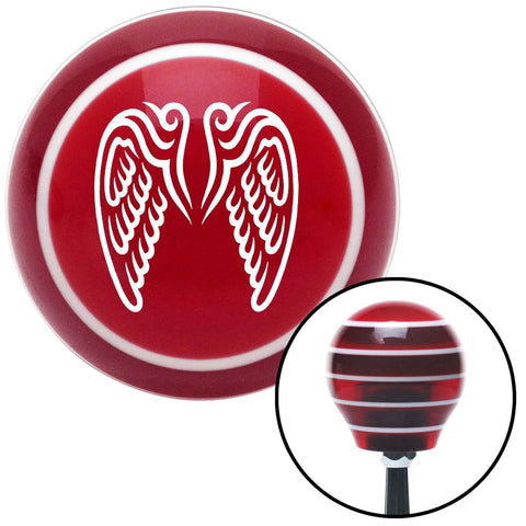 White Wings Conjoined in Lure Red Stripe Shift Knob with M16 x 15 Insert