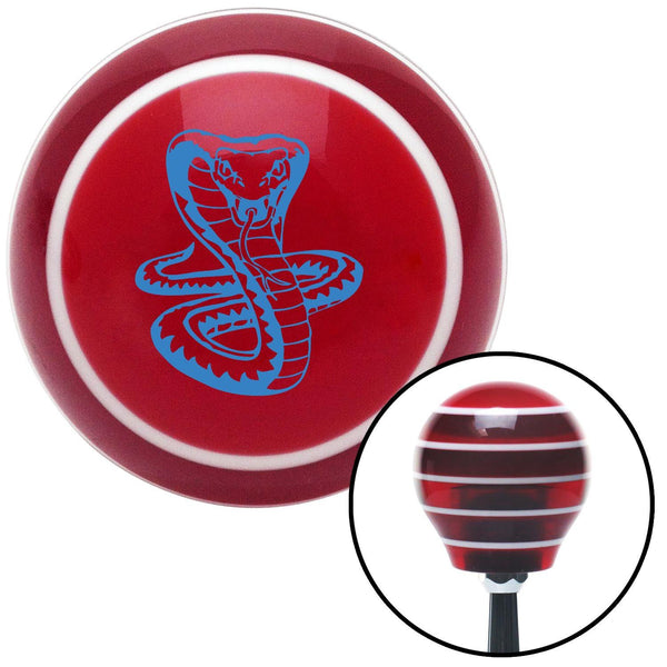 Blue Cobra Red Stripe Shift Knob with M16 x 15 Insert