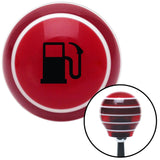 Black Gas Station Tank Red Stripe Shift Knob with M16 x 15 Insert
