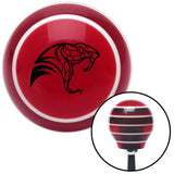 Black Snake Profile Red Stripe Shift Knob with M16 x 15 Insert