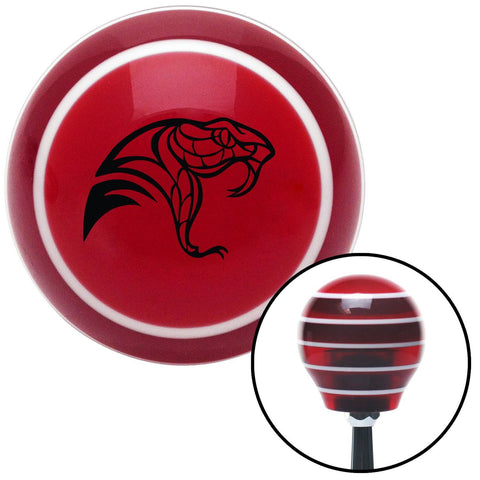 Black Snake Profile Red Stripe Shift Knob with M16 x 15 Insert
