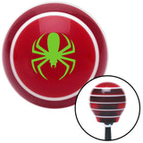 Green Spider Red Stripe Shift Knob with M16 x 15 Insert