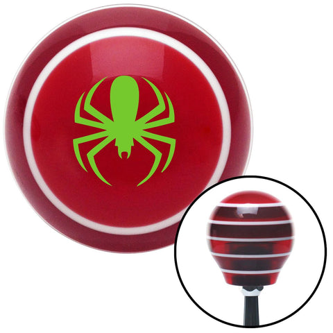 Green Spider Red Stripe Shift Knob with M16 x 15 Insert