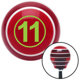 Green Ball 11 Red Stripe Shift Knob with M16 x 15 Insert