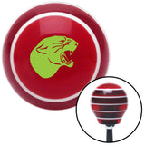 Green Panther Red Stripe Shift Knob with M16 x 15 Insert