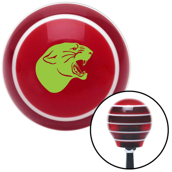 Green Panther Red Stripe Shift Knob with M16 x 15 Insert