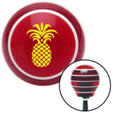 Yellow Hawaiian Pineapple Red Stripe Shift Knob with M16 x 15 Insert