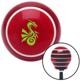 Green Dragon Serpent Red Stripe Shift Knob with M16 x 15 Insert