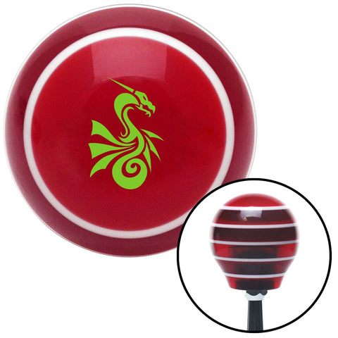 Green Dragon Serpent Red Stripe Shift Knob with M16 x 15 Insert