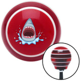 Shark Head Red Stripe Shift Knob with M16 x 15 Insert