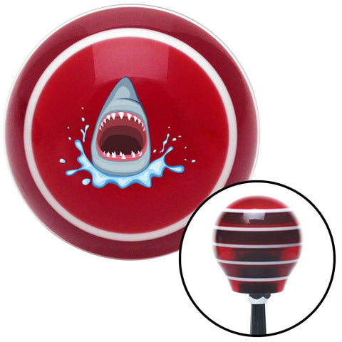 Shark Head Red Stripe Shift Knob with M16 x 15 Insert