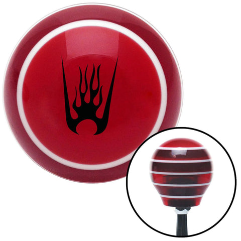 Black Flames in a Bucket Red Stripe Shift Knob with M16 x 15 Insert
