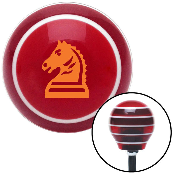 Orange Knight Horse Red Stripe Shift Knob with M16 x 15 Insert
