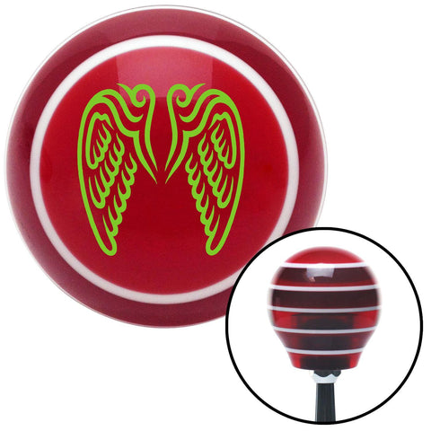 Green Wings Conjoined in Lure Red Stripe Shift Knob with M16 x 15 Insert