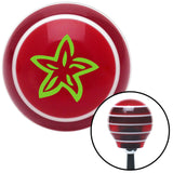 Green Starfish Red Stripe Shift Knob with M16 x 15 Insert
