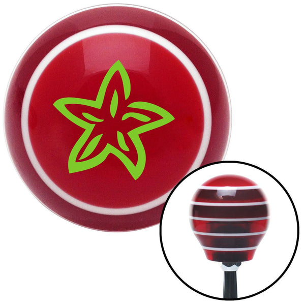 Green Starfish Red Stripe Shift Knob with M16 x 15 Insert