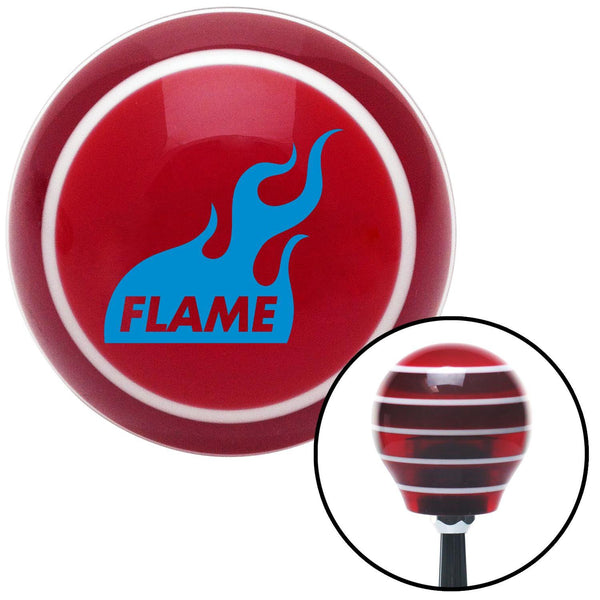 Blue Flame Icon Red Stripe Shift Knob with M16 x 15 Insert