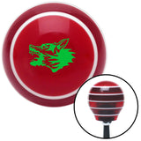 Green Angry Dog Red Stripe Shift Knob with M16 x 15 Insert
