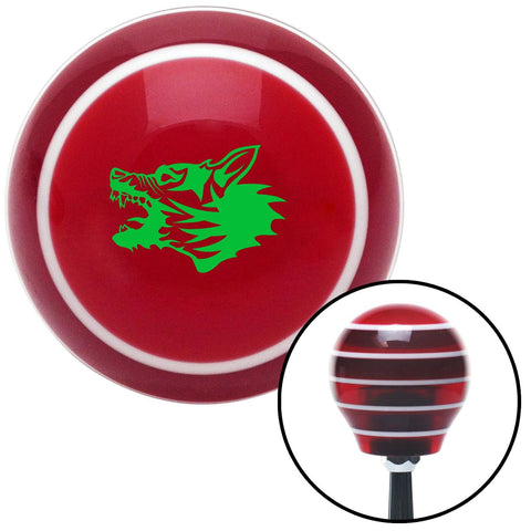 Green Angry Dog Red Stripe Shift Knob with M16 x 15 Insert