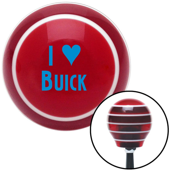 Blue I 3 BUICK Red Stripe Shift Knob with M16 x 15 Insert