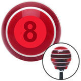Red 8 Ball Red Stripe Shift Knob with M16 x 15 Insert