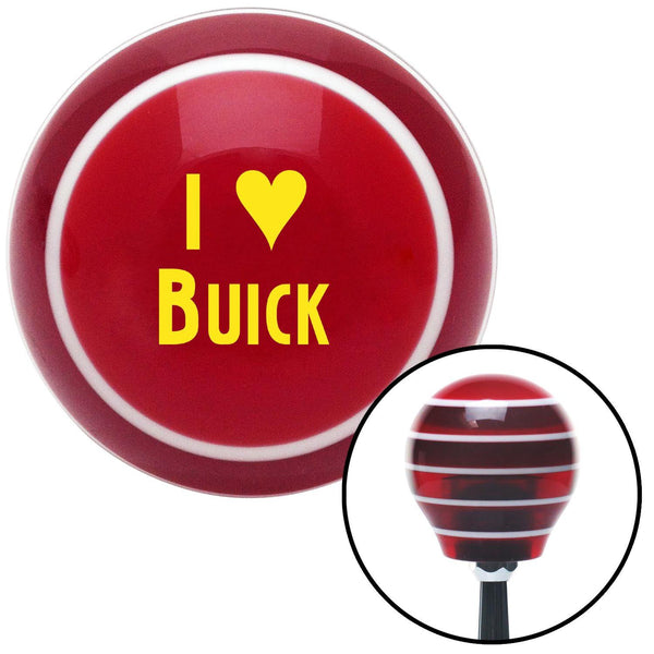 Yellow I 3 BUICK Red Stripe Shift Knob with M16 x 15 Insert
