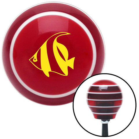 Yellow Clown Fish Red Stripe Shift Knob with M16 x 15 Insert
