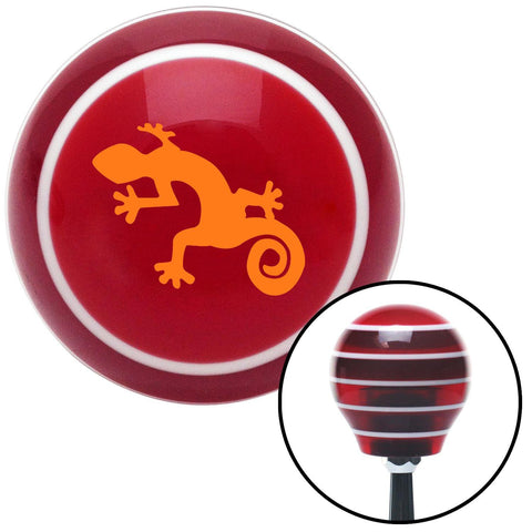 Orange Gecko Red Stripe Shift Knob with M16 x 15 Insert