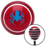 Blue Spider Red Stripe Shift Knob with M16 x 15 Insert