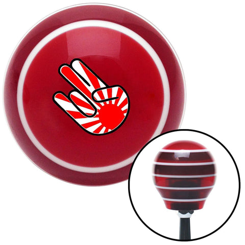 Rising Sun Shocker Red Stripe Shift Knob with M16 x 15 Insert