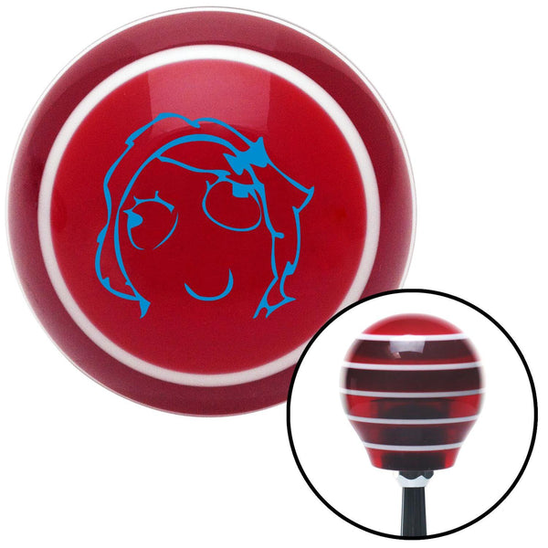 Blue Female Retarded Red Stripe Shift Knob with M16 x 15 Insert