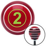 Green Ball 2 Red Stripe Shift Knob with M16 x 15 Insert