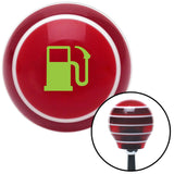 Green Gas Station Tank Red Stripe Shift Knob with M16 x 15 Insert