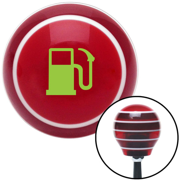 Green Gas Station Tank Red Stripe Shift Knob with M16 x 15 Insert
