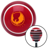 Orange Phoenix Red Stripe Shift Knob with M16 x 15 Insert
