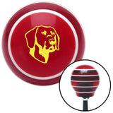 Yellow Dog Red Stripe Shift Knob with M16 x 15 Insert