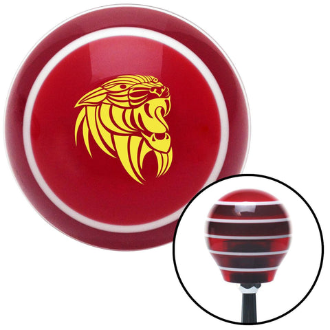 Yellow Wildcat Red Stripe Shift Knob with M16 x 15 Insert