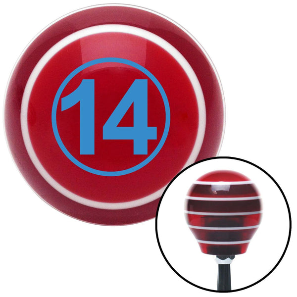 Blue Ball 14 Red Stripe Shift Knob with M16 x 15 Insert