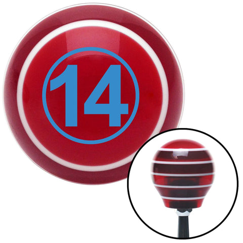 Blue Ball 14 Red Stripe Shift Knob with M16 x 15 Insert
