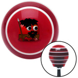 Mongolian Ghost Red Stripe Shift Knob with M16 x 15 Insert