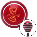 Orange Cobra Red Stripe Shift Knob with M16 x 15 Insert